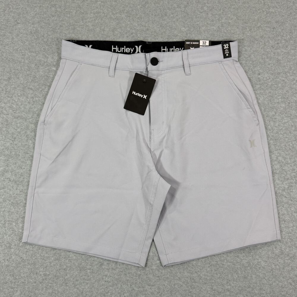 Hurley All Terrain Hybrid Walk Shorts Light Asteroid Gray 32x8" Water Repel NWT